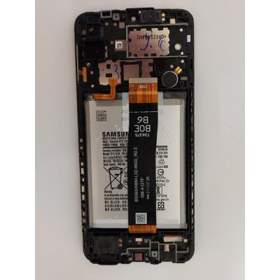 Дисплей (экран ) Средняя часть Samsung A12 A127 в рамке Оригинал (под срезку)