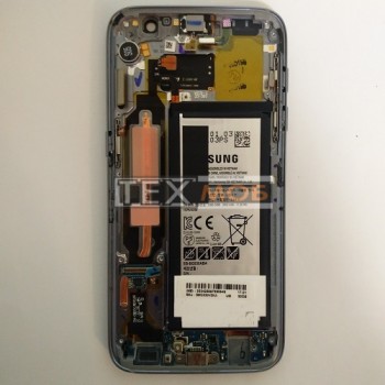 Дисплей Samsung G930 Galaxy S7, чорний, із сенсорним екраном, в рамці, Original